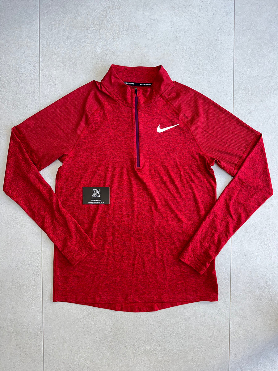 nike chilli red half zip