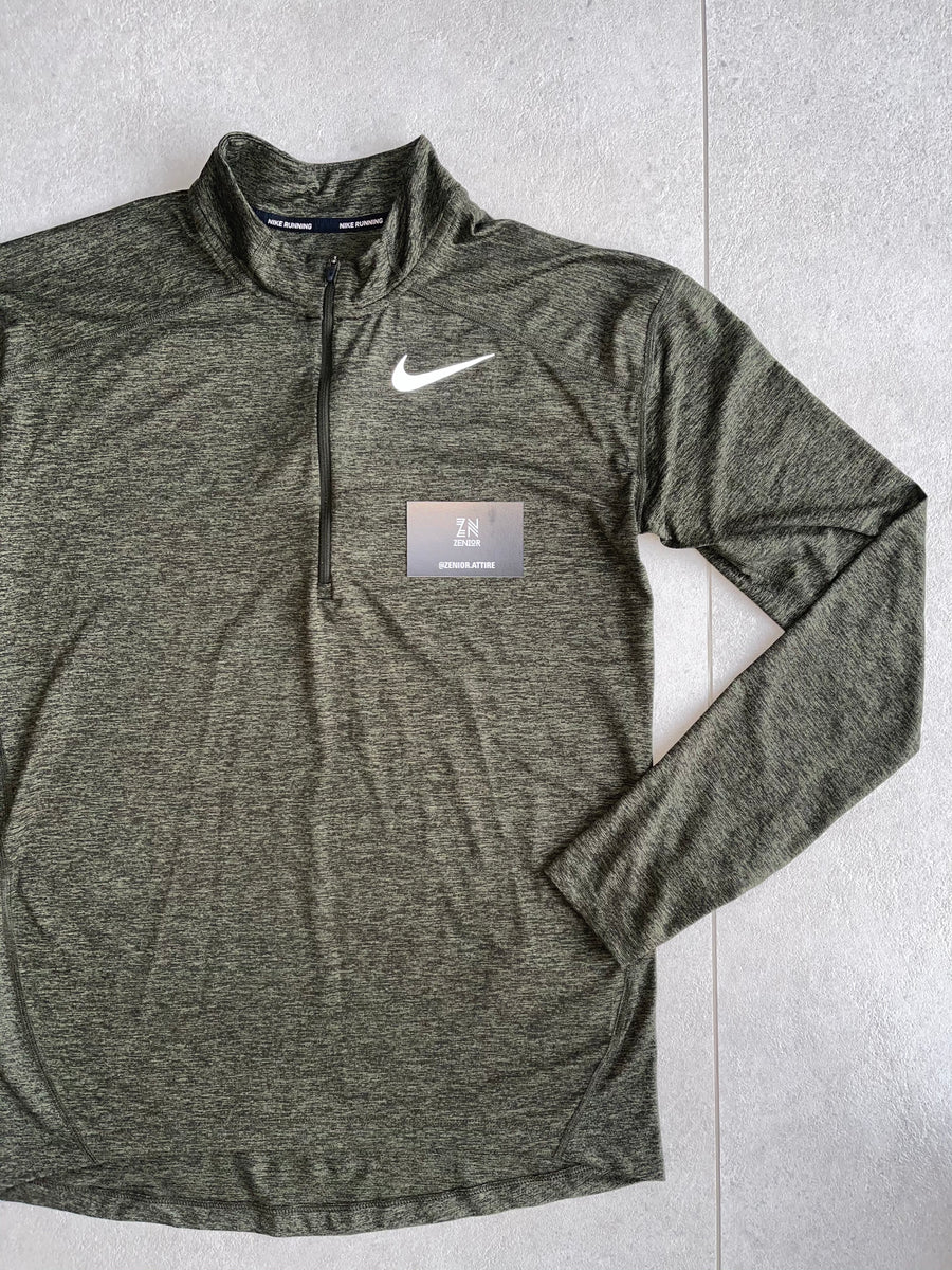 Nike Therma Fit Nike Khaki Half Zip Therma-Fit Fleece Hoodie – Premier