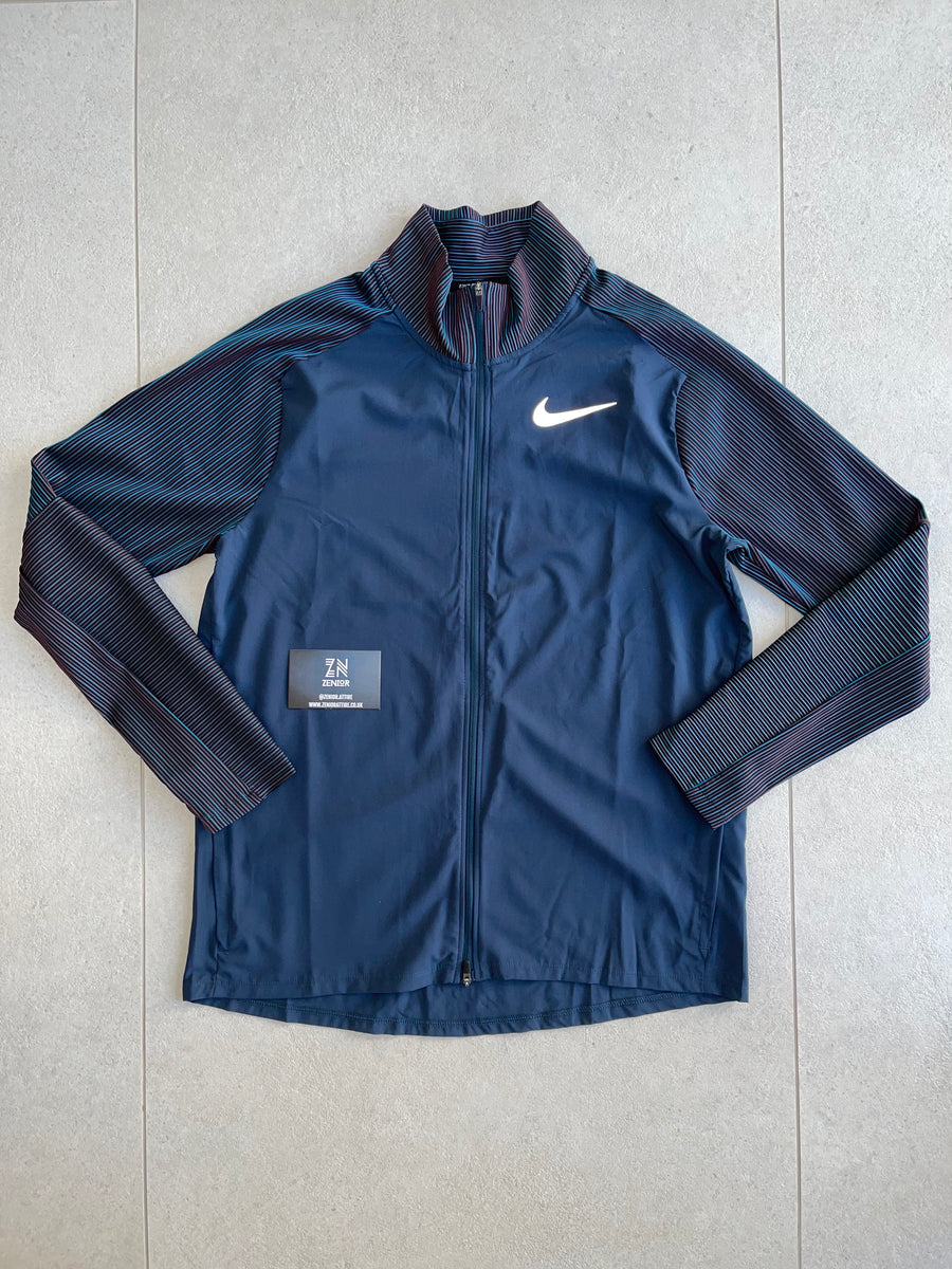 Nike running element hybrid best sale track jacket in navy