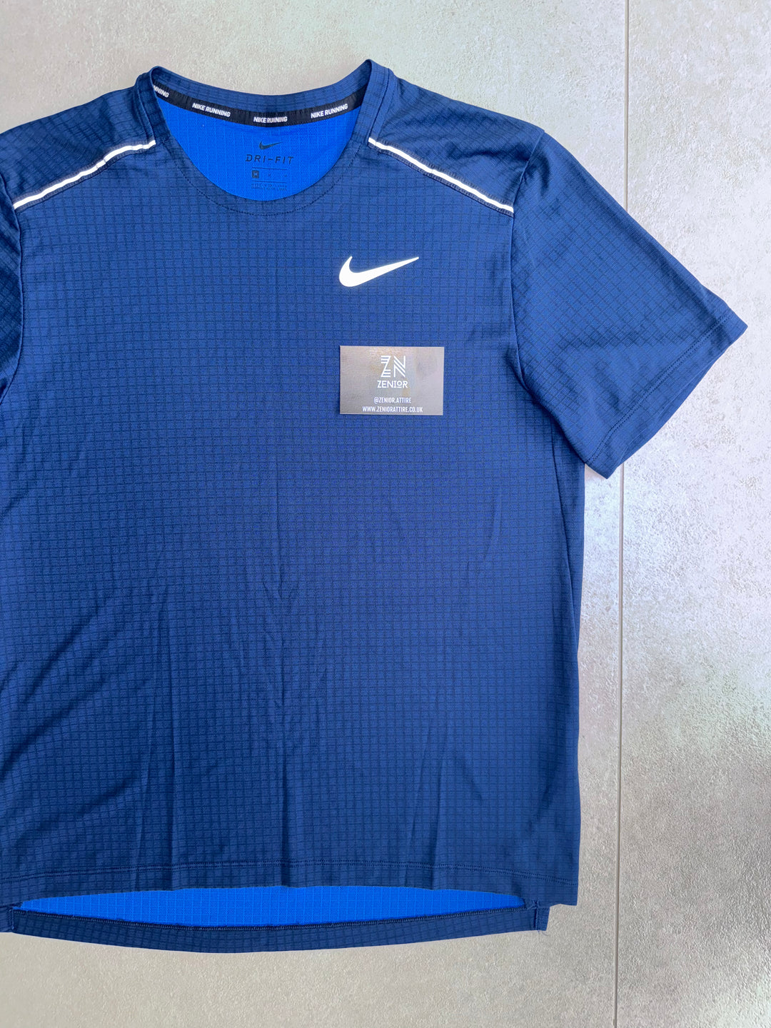 Nike Miler Tech T Shirt 2.0 Navy Zenior Attire