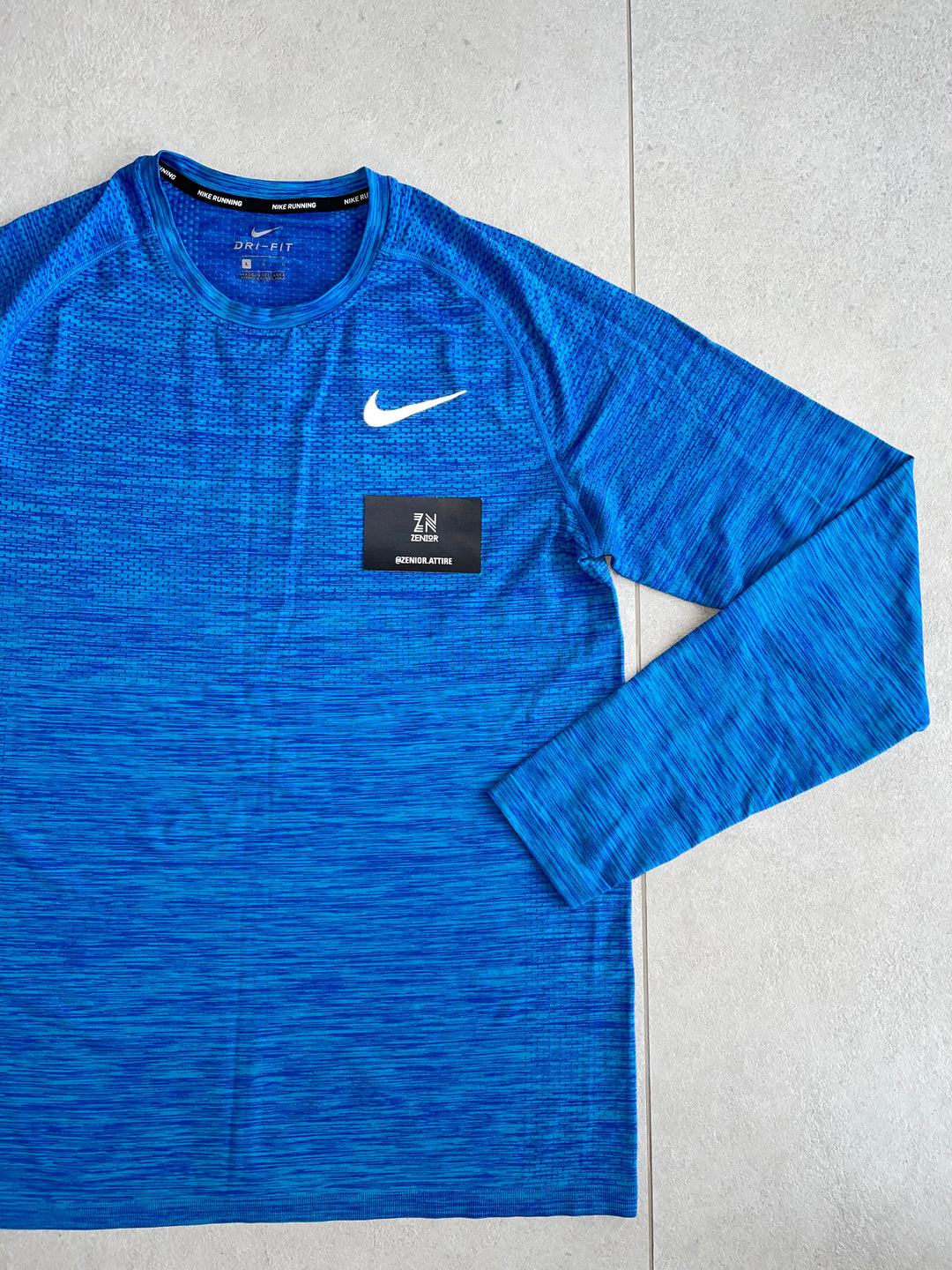 nike tech knit t shirt blue