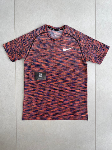 Nike Tech Knit T Shirt 1.0 Orange Fireworks Zenior Attire